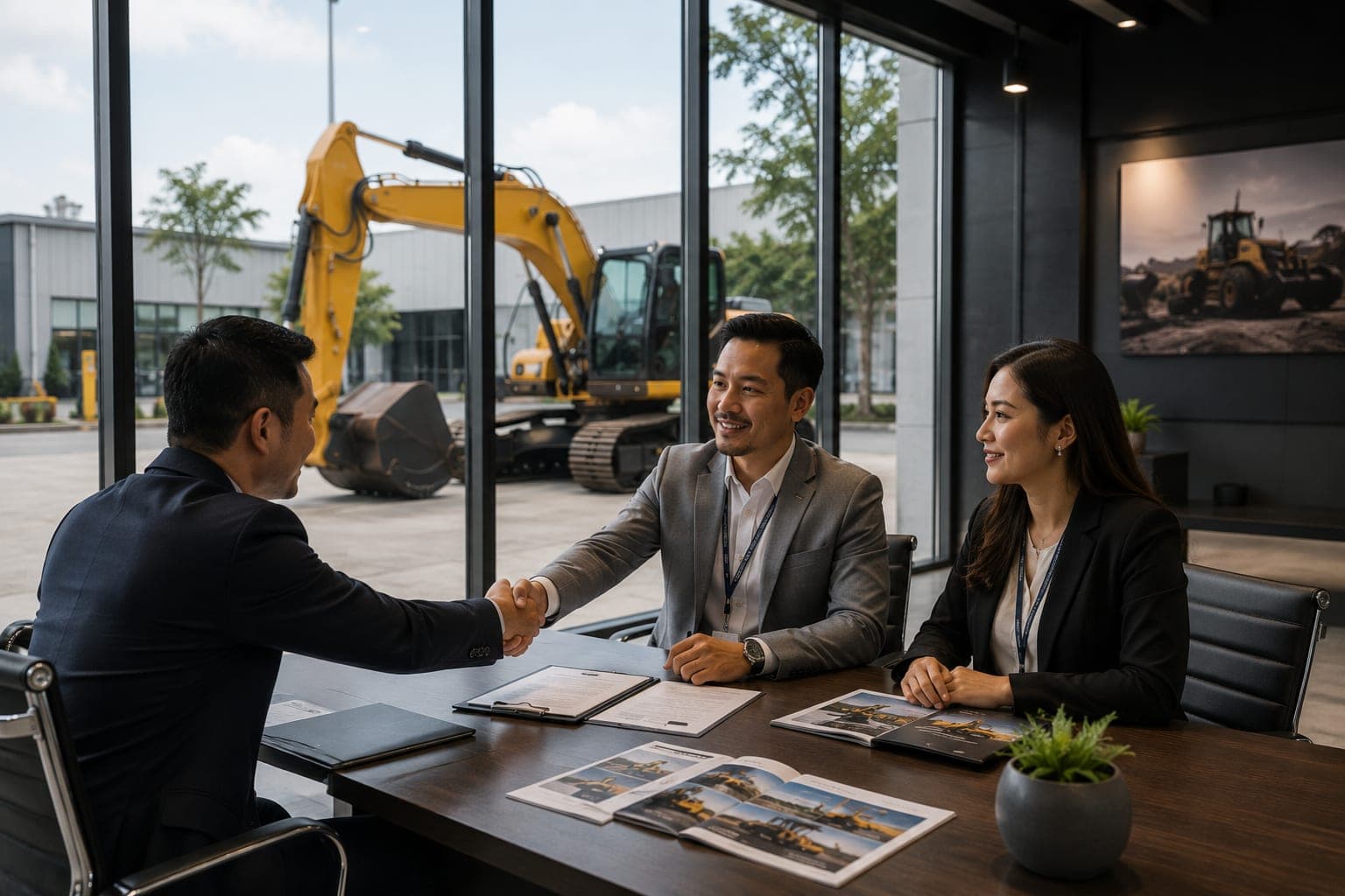 Client closing an equipment deal with ICON sales team